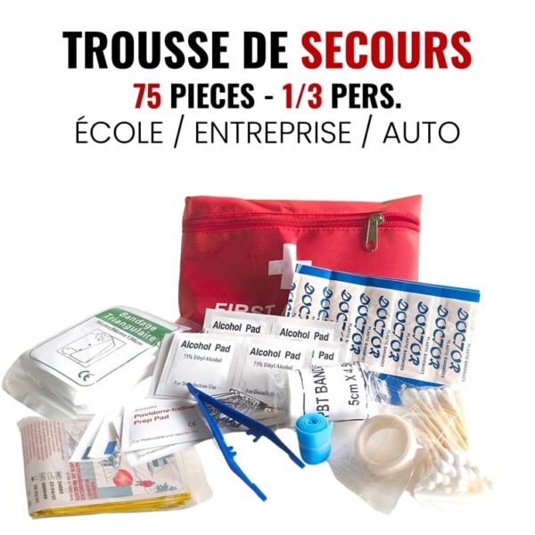 Trousse de secours ultra complète 75 pièces : Prêt pour toutes vos aventures !