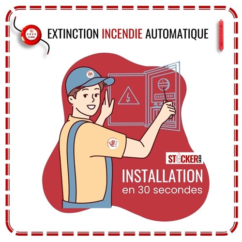 une personne installant stickerpro1 dans un tableau électrique