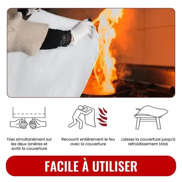 Utilisation en 3 phases pour cette couverture anti feu haute qualité