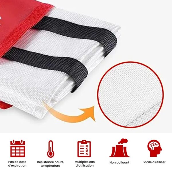 Couverture Anti Feu fibre de Verre - NF EN 1869 - 2 tailles