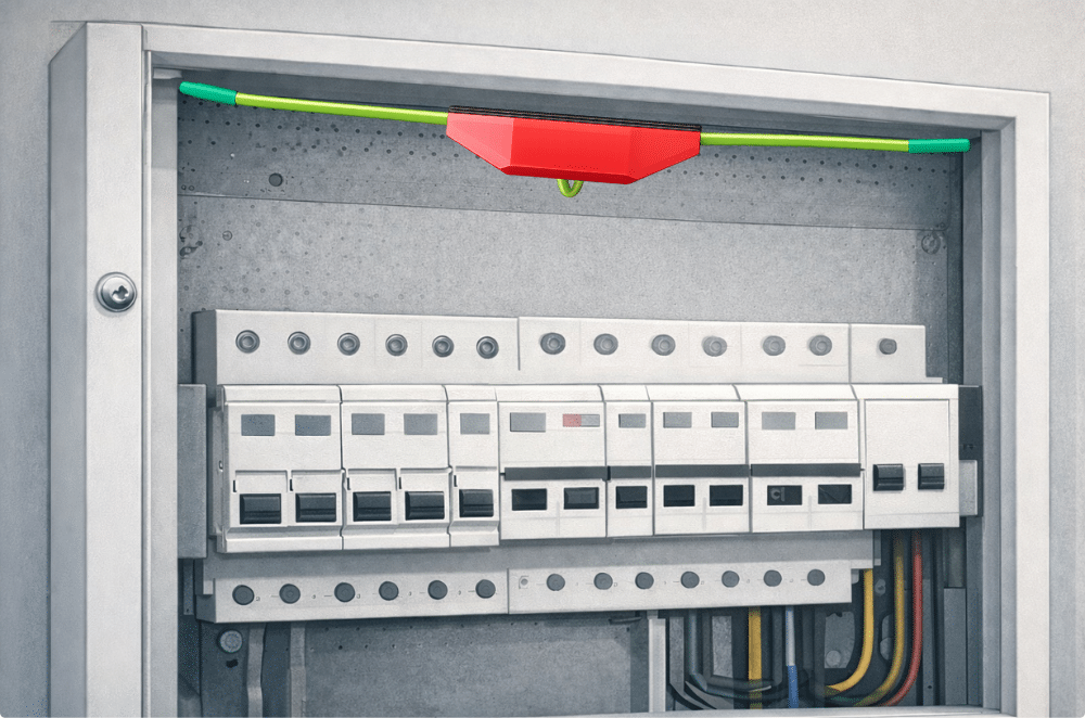 AeroXFireshield automatic fire suppression system installed inside an electrical cabinet