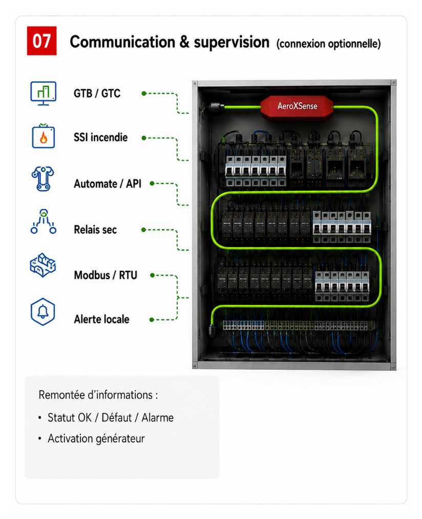 Optional communication and supervision for AeroXSense solutions